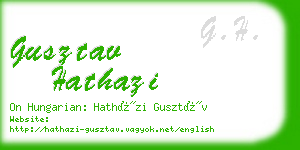 gusztav hathazi business card